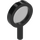 LEGO Black Magnifying Glass with Transparent Lens with Thick Frame and Hollow Handle (38648)