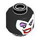 LEGO Black Maleficent Minifigure Head (Recessed Solid Stud) (3274 / 104084)