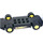 LEGO Zwart McDonald&#039;s Racers Chassis met Slicks en Geel Wielen met Racer Sticker (85768)