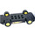 LEGO Black McDonald&#039;s Racers Chassis with Slicks and Yellow Wheels with Racer Sticker (85768)