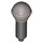 LEGO Schwarz Microphone mit Full Metallic Silber oben (12172 / 36828)