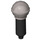 LEGO Svart Microphone med Full Metalliskt Silver Topp (12172 / 36828)