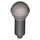 LEGO Svart Microphone med Full Metalliskt Silver Topp (12172 / 36828)