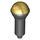 LEGO Noir Microphone avec Demi Gold Haut (20274 / 93520)