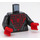 LEGO Musta Miles Morales (Spider-Mies) jossa Punainen Pää Webbing ja Punainen Kädet Pienoishahmo Vartalo (973 / 76382)