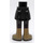 LEGO Black Minidoll Hip with Curved Skirt with Dark Orange Sash and Dark Tan Boots (Thick Hinge) (35614)