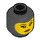 LEGO Svart Minifigur Huvud med Balaclava (Infälld solid knopp) (3626 / 36296)