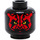 LEGO Black Minifig Head with Darth Maul (Safety Stud) (83797 / 96707)