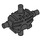 LEGO Zwart Minifig Mechanisch Torso met 4 Kant Attachment Cylinders (54275)
