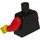 LEGO Black Torso with 3 Red Buttons and Red Arms (973)