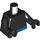 LEGO Zwart Minifiguur Torso Oswald met Blauw Riem (973 / 76382)