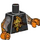 LEGO Black Minifig Torso with Cole Lava Pattern (973)