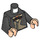 LEGO Schwarz Minifigur Torso mit Jacke, Beige Weste und Braun Fliege (973 / 76382)