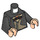 LEGO Black Minifig Torso with Jacket, Tan Vest and Brown Bow Tie (973 / 76382)