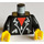 LEGO Schwarz Minifigur Torso mit Leather Jacke (973 / 73403)