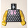 LEGO Black Minifig Torso with Silver Dot Pattern and Bow (973)