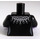 LEGO Schwarz Minifigur Torso mit Silber Spinne Web Kragen (973)