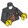 LEGO Noir Minifig Torse avec Veste avec Tooling, Skull et Flames (973 / 76382)