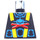 LEGO Black Minifig Torso without Arms with Aquazone Red X and Blue Shark and Yellow Straps (973)