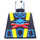 LEGO Zwart Minifiguur Torso zonder armen met Aquazone Rood X en Blauw Haai en Geel Straps (973)