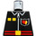 LEGO Schwarz Minifigur Torso ohne Arme mit Feuer Abzeichen und Zipper (973)