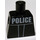 LEGO Negro Minifigura Torso sin brazos con Agente de policía con golden Parche en zippered Chaleco (973)