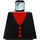 LEGO Black Minifig Torso without Arms with Red V-Neck and Buttons (973)