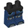 LEGO Schwarz Minifigure Hüften und Dark Blau Beine mit Boots und Silber Knee Pads (3815 / 19921)