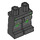 LEGO Noir Minifigure Hanches et jambes avec Argent Armor et Green Knee Pads (3815 / 36410)