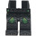 LEGO Schwarz Minifigure Hüften und Beine mit Silber Armor und Green Knee Pads (3815 / 36410)