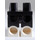 LEGO Schwarz Minifigure Hüften und Beine mit Weiß Boots (3815 / 21019)