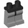 LEGO Schwarz Minifigure Hüften mit Medium Stone Grau Beine (73200 / 88584)