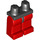 LEGO Schwarz Minifigure Hüften mit rot Beine (73200 / 88584)