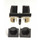 LEGO Negro Minifigura Caderas con Blanco Piernas con Gold Buckle y Negro Boots (3815)