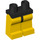 LEGO Schwarz Minifigure Hüften mit Gelb Beine (73200 / 88584)