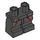 LEGO Noir Minifigure Medium Jambes avec rouge lines (37364 / 39279)