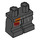 LEGO Schwarz Minifigure Medium Beine mit rot Schal (37364 / 39286)