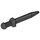 LEGO Black Minifigure Short Sword with Thick Crossguard (18034)