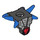LEGO Schwarz Minifigure Schulter Armor mit Spikes mit rot Skull und Blau Spikes (93056 / 94351)