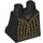 LEGO Black Minifigure Skirt with Gold skirt (36036 / 102489)