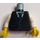 LEGO Zwart Minifigure Torso met Zwart Vest, Blauw striped Tie (76382 / 88585)