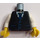 LEGO Sort Minifigur Torso med Sort Vest, Blå striped Tie (76382 / 88585)