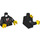 LEGO Noir Minifigure Torse avec Jacket avec Deux Rows of Buttons, Airline logo, rouge Necktie avec Noir Bras et Jaune Mains (76382)
