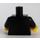 LEGO Svart Minifigur Kropp med Kostym Jacka over Vit Skjorta med Svart Tie (73403 / 76382)