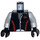 LEGO Zwart Minifiguur Torso met Zip-Omhoog Jasje of Wetsuit met Rood Curves (973 / 76382)