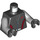 LEGO Noir Minifigure Torse avec Zip-En haut Jacket Ou Wetsuit avec rouge Curves (973 / 76382)