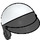 LEGO Black Motorcycle Helmet with Visor with White Top (15851)
