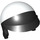 LEGO Black Motorcycle Helmet with Visor with White Top (15851)