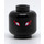 LEGO Black Mr. E Minifigure Head (Recessed Solid Stud) (3626 / 36990)