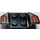 LEGO Schwarz Kotflügel Platte 2 x 2 mit Flared Rad Arches mit rot und Silber Streifen (41854)